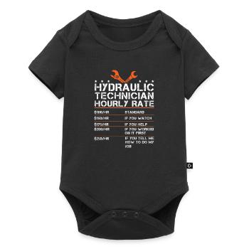 Fun hourly rate for hydraulic technicians for - Baby Premium short-sleeve bodysuit - black - Front