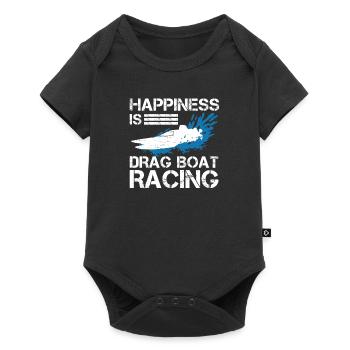 Happiness Is Awesome Drag Boat Racing For A - Baby Premium short-sleeve bodysuit - black - Front