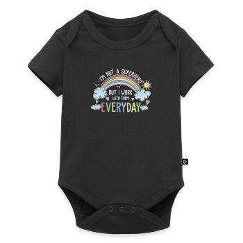 Child Therapist Superhero Proud Occupational Therapist - Baby Premium short-sleeve bodysuit - black - Front