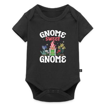 Gnome Jardinage Gnome Doux Gnome Funny Garden - Body à manches courtes Premium Bébé - noir - Devant