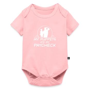 Funny ventriloquist My puppets have my - Baby Premium short-sleeve bodysuit - rose - Front