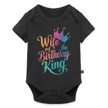 Femme Épouse Partenaire Famille Marié - Body à manches courtes Premium Bébé - noir - Devant