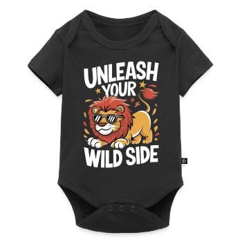 Lion Lion Animal Africa - Baby Premium short-sleeve bodysuit - black - Front
