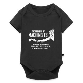 The Creation Of Machinist Tradeperson CNC Machine - Baby Premium short-sleeve bodysuit - black - Front