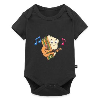 Guitariste Guitare Sandwich Musicien Guitare Essen - Body à manches courtes Premium Bébé - noir - Devant