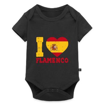 Flamenco - Baby Premium Kurzarmbody - Schwarz - Vorne