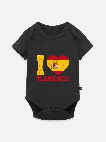 Flamenco - Baby Premium Kurzarmbody - Schwarz