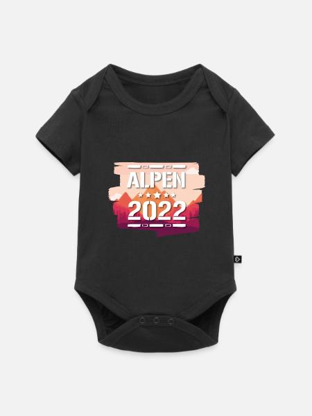 Alpen 2022 - Baby Premium Kurzarmbody - Schwarz