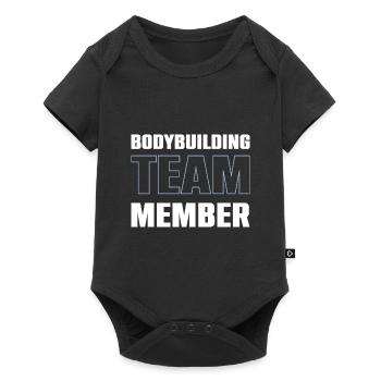 Équipe de musculation - Body à manches courtes Premium Bébé - noir - Devant