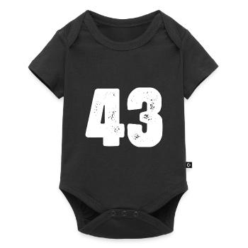 43 Maillot numéro - Body à manches courtes Premium Bébé - noir - Devant