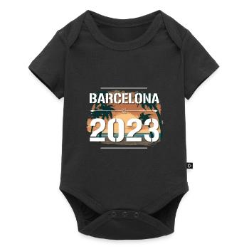 Barcelona 2023 - Baby Premium Kurzarmbody - Schwarz - Vorne