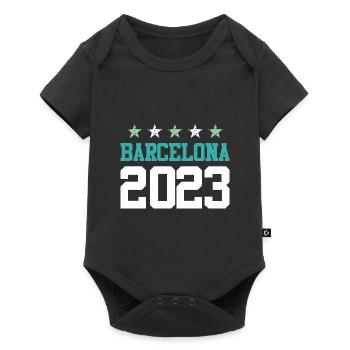 Barcelona 2023 - Baby Premium Kurzarmbody - Schwarz - Vorne