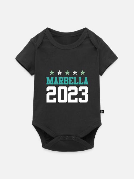 Marbella 2023 - Baby Premium Kurzarmbody - Schwarz