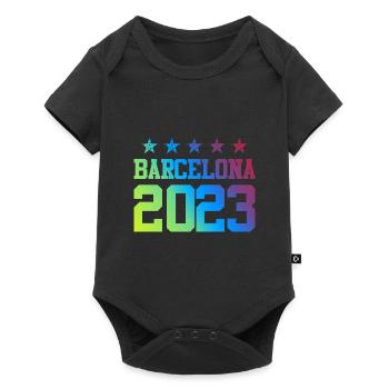 Barcelona 2023 - Baby Premium Kurzarmbody - Schwarz - Vorne