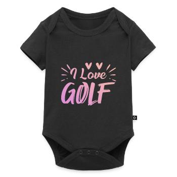 I love golf - Baby Premium short-sleeve bodysuit - black - Front
