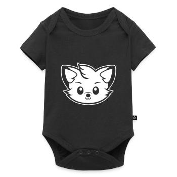 Fox Head Comic Cute - Baby Premium short-sleeve bodysuit - black - Front