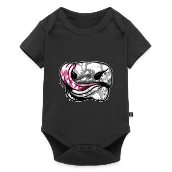 Bauer Bauernhof Tier Kuh Lustiges Kuh Muster - Baby Premium Kurzarmbody - Schwarz - Vorne