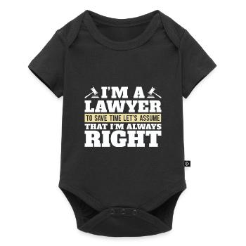 I'm a Lawyer Law Firm Gift Lawyer - Baby Premium short-sleeve bodysuit - black - Front