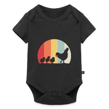 Poulets poussins - Body à manches courtes Premium Bébé - noir - Devant