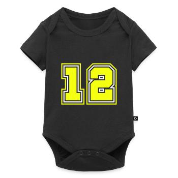 Symbole de 12 chiffres - Body à manches courtes Premium Bébé - noir - Devant