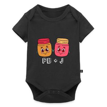 Erdnussbutter Peanut Butter Marmelade Geschenk - Baby Premium Kurzarmbody - Schwarz - Vorne