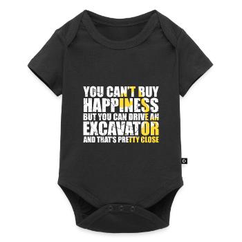 Baggerführer für Bagger und Sandbagger - Baby Premium Kurzarmbody - Schwarz - Vorne