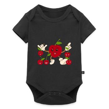 Fruit Cherries Summer Fruit Gift Cherry - Baby Premium short-sleeve bodysuit - black - Front