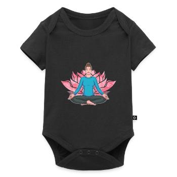 Spiritual Yogi Lotus Blossoms Gift Yoga - Baby Premium short-sleeve bodysuit - black - Front