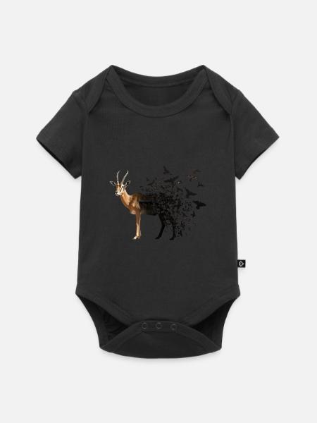 Antilope - Baby Premium Kurzarmbody - Schwarz
