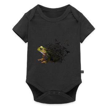 Frosch - Baby Premium Kurzarmbody - Schwarz - Vorne