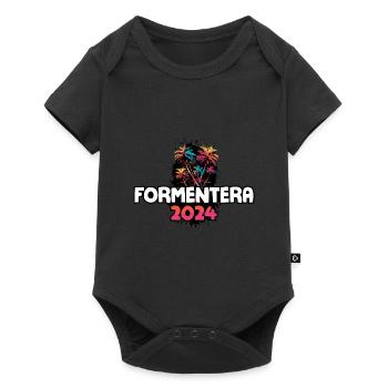 Formentera 2024 Voyage de vacances coloré - Body à manches courtes Premium Bébé - noir - Devant