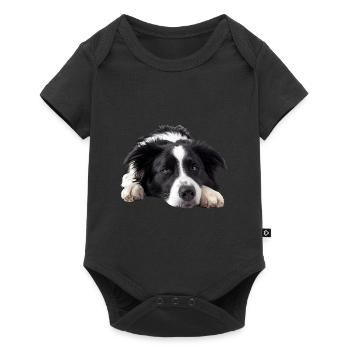 Border Collie - Baby Premium short-sleeve bodysuit - black - Front