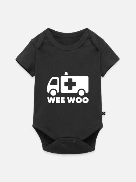 Rettungswagen Sanitäter - Baby Premium Kurzarmbody - Schwarz