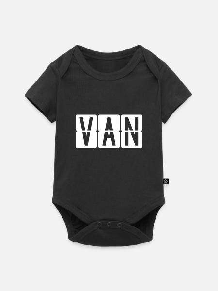 Van Flughafentafel - Baby Premium Kurzarmbody - Schwarz