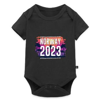 Norway 2023 - Baby Premium Kurzarmbody - Schwarz - Vorne