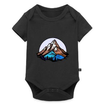 Symbole des montagnes des Alpes - Body à manches courtes Premium Bébé - noir - Devant