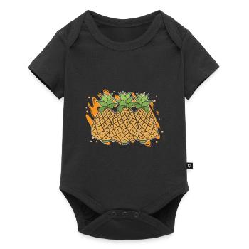 Tropical Fruit Exotic Fruit Gift Pineapple - Baby Premium short-sleeve bodysuit - black - Front