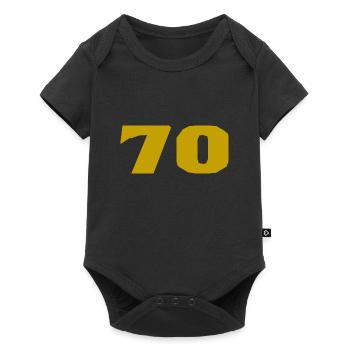 70. 70 YEARS. 70TH ANNIVERSARY. 70TH ANNIVERSARY. - Baby Premium short-sleeve bodysuit - black - Front