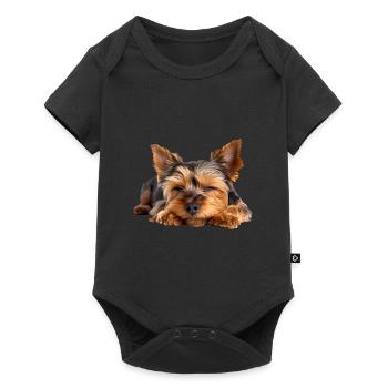 Yorkshire Terrier - Baby Premium short-sleeve bodysuit - black - Front