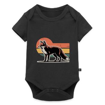 Fox Animal - Baby Premium short-sleeve bodysuit - black - Front