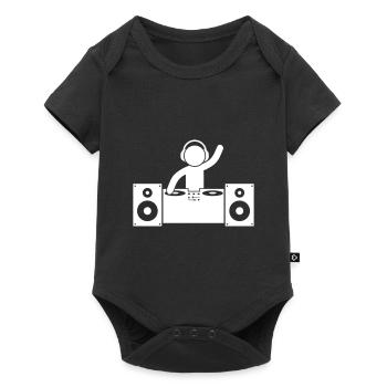 dj turntables - Baby Premium short-sleeve bodysuit - black - Front