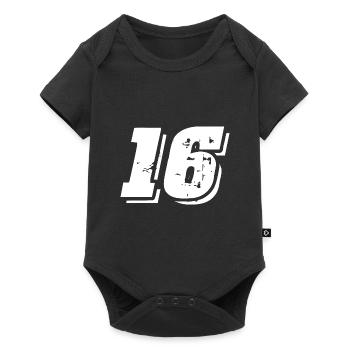 16 Number Symbol - Baby Premium short-sleeve bodysuit - black - Front