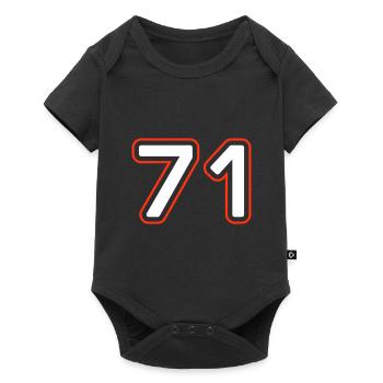 Symbole numérique 71 - Body à manches courtes Premium Bébé - noir - Devant