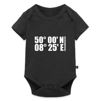 Rüsselsheim am Main Koordinaten - Baby Premium Kurzarmbody - Schwarz - Vorne
