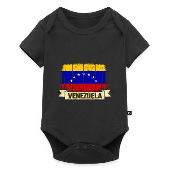 Venezuela Flag - Baby Premium short-sleeve bodysuit - black - Front