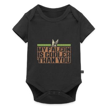 Dicton cool de la fauconnerie - Body à manches courtes Premium Bébé - noir - Devant