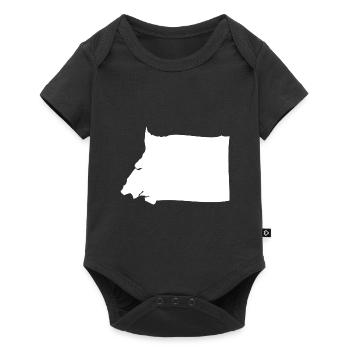 Equatorial Guinea map flag - Baby Premium short-sleeve bodysuit - black - Front