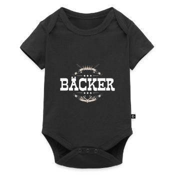 Bäcker Beruf - Baby Premium Kurzarmbody - Schwarz - Vorne