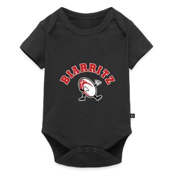 Biarritz Rugby sport rugby supporter biarritz - Body à manches courtes Premium Bébé - noir - Devant
