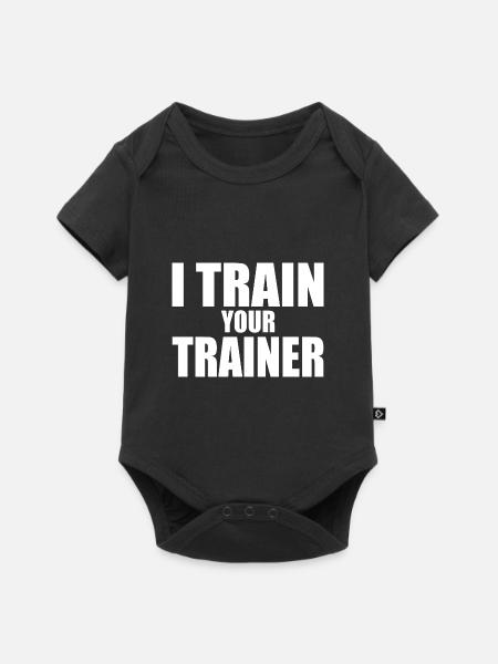 I train your trainer - Baby Premium Kurzarmbody - Schwarz